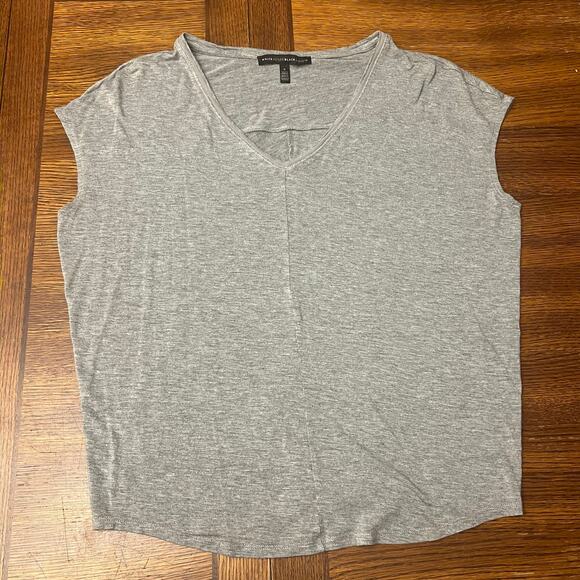 White House Black Market Mercury Silver Foil V-Neck Dolman Top - Small Petite - Picture 16 of 16